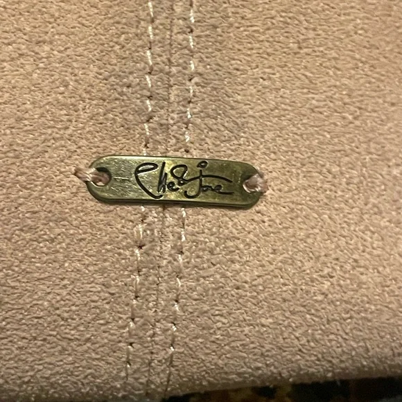 Tan suede Crossbody Bag with Tassel Accent - Picture 9 of 16